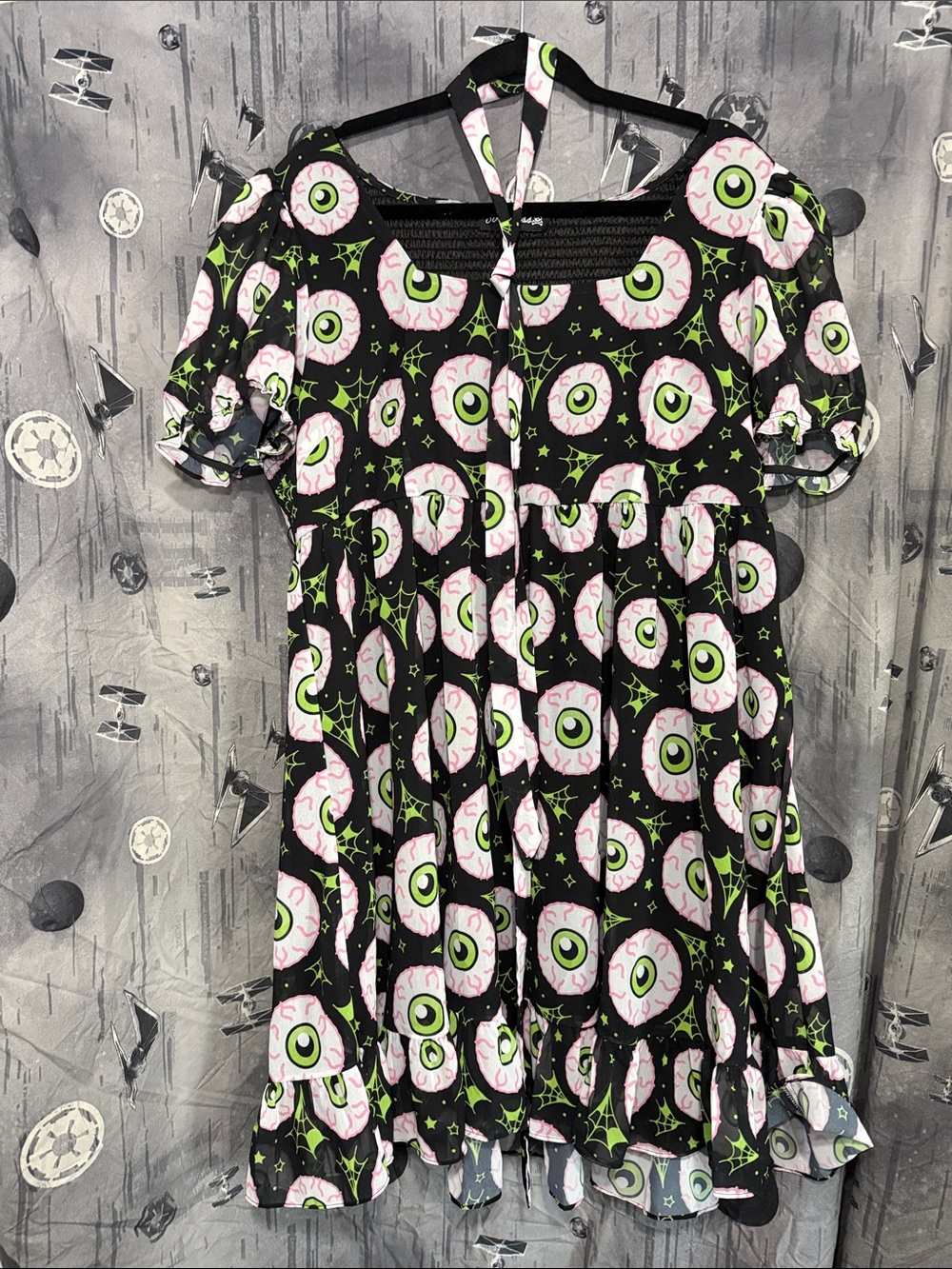 NWOT SOURPUSS EYEBALLS BABYDOLL DRESS SZ XXL